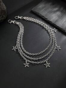 1pc Fashionable Punk Style Multi-Layer Pant Chain, Versatile Accessory Suitable For Men's Daily Wear, Creative Boyfriend Birthday Gift