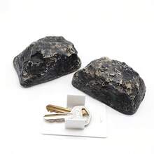 1 pieza Caja de llaves de piedra realista, caja de llaves oculta para patio exterior, decoración pequeña de resina de piedra, accesorio oculto para el hogar - Multicolor - Ver 5