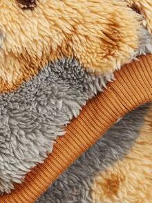 1件宠物卫衣，卡通熊图案，保暖毛绒宠物服装，适合猫狗，秋冬季 - 彩色 - 查看 6