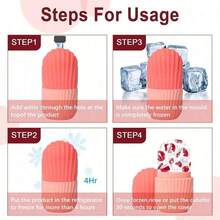 Ice Face Roller, Daily Multi-Functional Comfortable Face Ice Roller, Facial Massage Scraping Mold, Face Eye Ice Compress Ice Tool, Face Ice Roller, Facial Skin Care Products, Girlfriend Gift, Girl Glow Tips, Christmas Gift Pore Soothing - quả cam - Xem 6