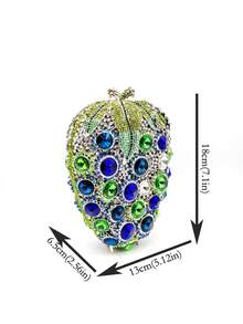 Luxurious Designer Crystal Evening Bags,All Handmade Hollow Diamond Grape Shaped Evening Clutches,Elegant Women Party Rhinestone Handbags/Clutches,Purple Diamond Fruit Shape Design Handbags For Party&Prom Events Dinner Bag,Evening Bag Purple Rhinestone For Party Girl,Woman,For Female Perfect For Party,Wedding,Prom,Dinner/Banquet,Best Gifts For Her