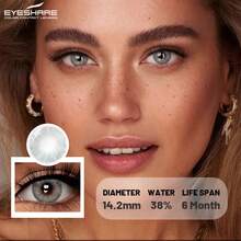 Eyeshare 1 对自然色镜片，适合 6 个月大眼睛，时尚蓝色镜片，灰色瞳孔，棕色镜片，美容绿色隐形眼镜 - ALASKA-GRAY - 查看 3