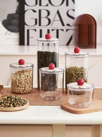 Tarros sellados transparentes, almacenamiento de cocina, set de suministros para catering, contenedores de almacenamiento para café, té, galletas, aperitivos