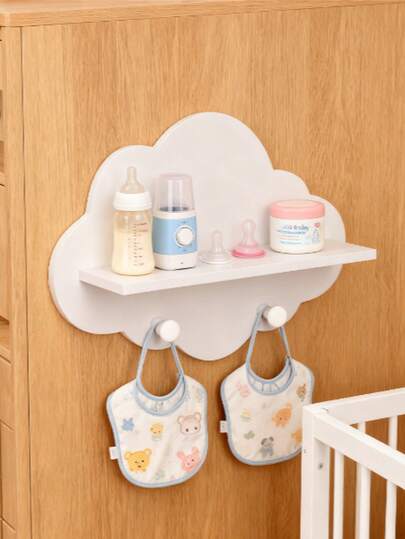 Brinquedos para bebês em forma de nuvem, simples, multifuncional, de madeira, para armazenamento de quarto de bebê, adequado para todas as estações