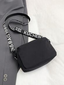 حقيبة رسول من النايلون بلون أحادي بسيط للبنات، مزينة بزخرفة فراشة جميلة، حقيبة مربعة صغيرة خفيفة الوزن متعددة الاستخدامات، محفظة نقود للأطفال، حزام كتف قابل للتعديل، سحاب للفتح والإغلاق، حقيبة كاجوال صغيرة، حقيبة تخزين للهاتف والمفاتيح، مناسبة للاستخدام اليومي والأنشطة الخارجية والتسوق والعطلات، هدية مناسبة للبنات والطالبات والصديقات والمراهقات