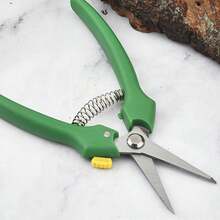 1 pieza Tijeras de podar de acero inoxidable para cosechar verduras, frutas, recortar ramas, recoger uvas, herramienta de jardinería