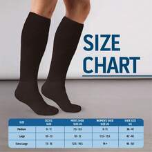 Mens Diabetic Over The Calf Socks Knee Premium Cotton High Socks - 棕色 - 查看 3