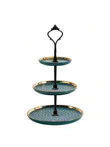 1pc DIY 3-Tier Tray Mold Crystal Epoxy Resin Jewelry Display Stand Coaster Fruit Plate Silicone Mold Set - Black - View 6