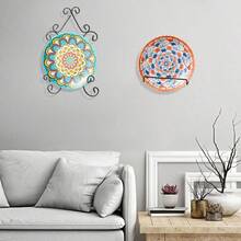 1pc Heavy-Duty Iron Wall-Mounted Display Stand Easel - Plate Holder, Book & Platter Stand, Space-Saving Black Metal Shelf, Dining Room, Entryway - Holds Plates, Bowls, Picture Frames