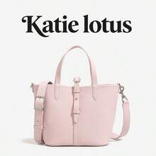 Katie lotus 2025新款荔枝纹野餐篮水桶包女士手提包七夕节礼物 - 彩色 - 查看 1