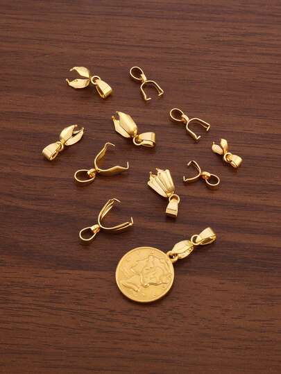 20 Stücke/Los Edelstahl Quetschverschluss Clips Melonenkern Schnalle Anhänger Verbinder für Schmuckherstellung Zubehör Charm Bail Haken Verschlüsse passend für DIY Halskette Materialien