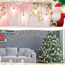 1 قطعة (تقريبًا 5 متر) حبل ملتف إكليل عيد الميلاد مع خرز أكريليك، إكليل عيد الميلاد للتعليق، مناسب لشجرة عيد الميلاد والمدفأة والنافذة والزفاف وديكور الحفلات، ديكور منزلي داخلي وخارجي - متعدد الألوان - مشاهدة 12