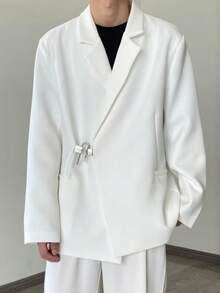 Chaqueta de traje casual de diseño para hombres y mujeres, de otoño e invierno, fresca y elegante chaqueta de traje blanca - Blanco - Ver 2
