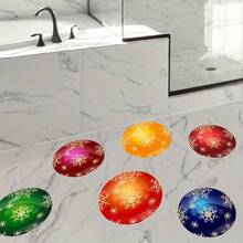 Christmas Colored Ball Floor Sticker Decoration, Christmas Wall Sticker, Snowflake Colored Ball Pattern Living Room, Bedroom, Bathroom Floor Sticker, Waterproof, Anti Slip Self-Adhesive Detachable, PVC Decorative Floor Sticker, Home Decoration