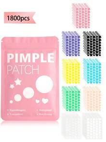 2160 pezzi Toppe a forma di stella, toppe rotonde, copertura per il viso - senza profumo, senza parabeni, unisex adulto, compatibile con tutti i tipi di pelle, senza profumo, senza alcool, senza componenti inclusi, delicato e non irritante, utilizzato per decorazione facciale, copertura di acne e imperfezioni con adesivi a disegni carini, adesivi a fumetti divertenti, mini adesivi impermeabili e anti-sudore, adatti per feste, uffici e altre occasioni con adesivi carini
