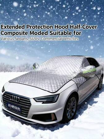 1pc Winter Bestselling Car Front Windshield Snow Cover, Snow Blocking Windshield Protector, Anti-Wind, Insulation, Thick Car Cover