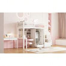 Kids Bed Frames, Headboards & Footboards - White + Solid Wood + 90cm*200cm-4 - View 10