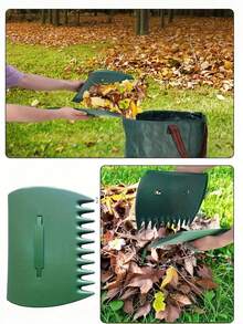 轻便耐用的落叶耙 - 非常适合收集落叶、铺撒覆盖物，适用于花园、草坪、庭院、户外露营、灌木丛、草地、土壤耕作和覆盖物铺撒 - 轻便塑料耙，用于园艺和庭院清洁