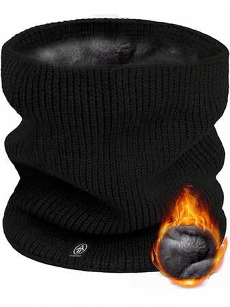 1pc Winter Knitted Neck Gaiter For Men And Women Neck Warmer Windproof Ski Mask Face Scarf For Cold Weather Outdoor Sports