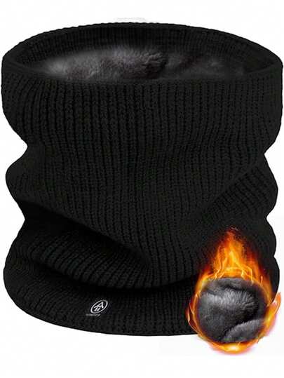 1pc Winter Knitted Neck Gaiter For Men And Women Neck Warmer Windproof Ski Mask Face Scarf For Cold Weather Outdoor Sports