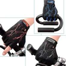 1 Đôi Găng tay nửa ngón thể thao đạp xe ngoài trời cho nam - màu đen - Xem 12