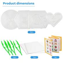 Set de cuentas Perler de 2.6 mm para manualidades creativas, incluye plantillas de cuentas transparentes en varias formas, pinzas de plástico verde, tarjetas de patrones y herramientas accesorias, kit educativo de manualidades con cuentas Perler