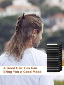 Breathable Sports Headband For Men, Solid Color Knotted Hair Tie, Headband Hair Accessory - High Elastic Hair Scrunchie, Headband, Unisex Hair Accessories, Non-Slip Ponytail Hair Tie, Rubber Band Hair Tie