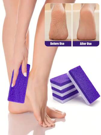 3-Pcs Professional Foot Pedicure Pumice Stone For Removing Foot Calluses And Dead Skin Scrubber, Double-Sided Usable, An Ideal Tool For Home Foot Care, Hand And Foot Care Tools, Reusable Foot Pumice Sponge Stones For Foot Care, Callus Exfoliator