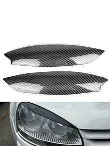 Pour VW GOLF 5 MK5 GTI R 2005 2006 2007 Garniture de paupière de phare chromée pour accessoires extérieurs 1 paire