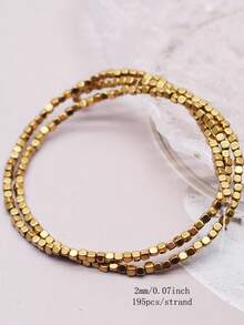 AAA+ 1strand Retention Color Various Shapes Gold Color Hematite Natural Stone Loose Spacer Beads For Jewelry Making Diy Bracelets - Golden Hematite - View 15