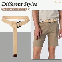 JASGOOD Men Canvas Double Ring Belt Plus Size Men Cloth Casual Belt For Jeans Pants{"Color_name":"Khaki","Size_name":"FitsWaistSize33\"-38\""} - 多色15 - 查看 3