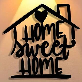 1 pieza Decoración de pared de metal creativa "La familia es dulce", adecuada para habitación, dormitorio, sala de estar, decoración del hogar, regalo para amigos y familia