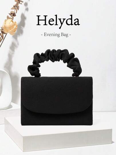 1 Stück Helyda Hochwertige Samt Abendtasche, mit verstellbarem Handgelenkriemen, zeigt eine Fusion aus Mode und Eleganz, Handtasche/Tragetasche/Umhängetasche/Umhängetasche, geeignet für Hochzeiten, Partys, Galas und andere formelle Anlässe