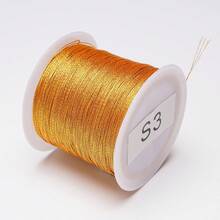 beadia 0,2-1mm 15-100m Nylongeflecht Schnur, Gold, Silber, Retro Farben, nicht-elastisch Perlen Schnur, Schmuckherstellung Seil | Geeignet für Weihnachten, 3-15 Stränge Mehrstrang Seil, vielseitig und langanhaltend Dekorations Schnur - DIY Weihnachtsdekoration - Kabel - Übersicht 22