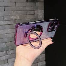 新款 16四角防摔手机壳+闪亮粉色纸质仿珍珠挂绳+闪亮粉色圆形化妆镜+磁吸支架一体式手机壳，兼容 17/6/7/8/X/XS/XR/11/12/13/14/15/16，兼容Galaxy S22/23/24，A04/05/06/A14/A15/A16/A24/A25/A34，兼容Redmi Note 7/8/9/10/11/12/13，兼容Redmi 9/10/12/13C，兼容OPPO，兼容MOTO，兼容荣耀X，HW，兼容Realme C53 C55 - 紫色 - 查看 7