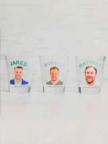 CUSTOM Photo Shot Glass, Custom Shot Glass With Picture On, Personalized Favors For Birthday Party, Wedding Face Shot Glasses, Funny Tequila Shot Groomsman Gift, Multi-Functional, Ornamental, Reusable, Exquisite, Stylish, High-Quality, Colorful, Modern, Custom, Personalized, Unique, Ideal Gifts For Him - Multicolor - View 10