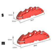 4PCS Red 3D Style Front& Rear Car Disc Brake Caliper Cover Brake Accessories M+S - 預設 - 查看 4