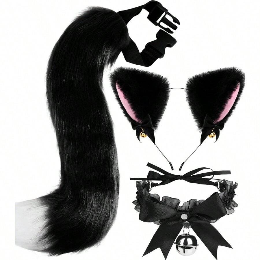 Set De Accesorios De Lobo Para Disfraz – Orejas, Guantes Y Cola De Felpa, Para Niños Y Adultos, Perfecto Para Halloween