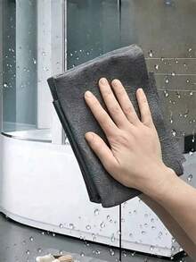 5 pièces Chiffons de nettoyage en microfibre pour le verre, chiffon de nettoyage magique épaissi, lingettes humides en fibre super douce 2025, chiffon de nettoyage en microfibre épais, sans traces d'eau, convient pour le nettoyage des fenêtres, de la cuisine et des articles ménagers, chiffon de nettoyage pour le verre à usage multiple, lavable et réutilisable, absorbe l'eau efficacement, élimine les traces d'eau, 1 pièce - Multicolore - Voir 3