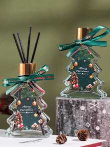 1 Bottle 100ml Christmas Flameless Essential Oil Gift Set, Creates Christmas Home Ambiance, Bedroom Air Purifier Diffuser, Perfect Gift For Friends - Multi-fragrance - View 2