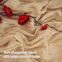 Paquete de 6 o 10 caminos de mesa de gasa de 20 x 120 pulgadas, 10 pies, semitransparentes, estilo bohemio, para bodas, fiestas, cumpleaños, baby showers y despedidas de soltera. - Champán - Ver 5