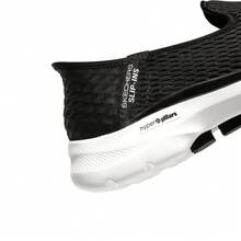 Skechers GO WALK 6 女式一脚蹬步行鞋 896236 - 黑色/白色 - 查看 6