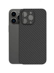 1 Ốp lưng điện thoại siêu mỏng mờ chất liệu sợi carbon màu đen, kết cấu Kevlar PP tương thích với điện thoại Apple 13/14/Pro Max - Nhiều màu - Xem 14