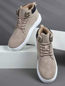 Zapatos planos de moda para hombres, zapatillas con cordones, suela blanda y cómoda, zapatos para patinar ligeros para uso diario de hombres