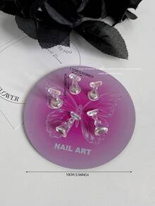 Decoraciones de arte de uñas, cruzada de alta demanda de mariposas, corazones y formas geométricas de colores con base metálica magnética, soporte de exhibición de arte de uñas coreano, accesorios de fotografía, manualidades DIY
