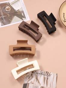 1 pieza Clip de garra cuadrado de moda para mujer, accesorio de cabello para moño medio, elegante y versátil, pinza de cabello de invierno