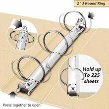 - Carpeta organizadora de 3 anillos de 2.54, con portapapeles, 5 separadores con bolsillo, carpeta plstica, 18 etiquetas para divisores y porta bolgrafo diseo Black Weeds, tamao carta - Beige + 2 pulgadas (tamaño carta) - Ver 4