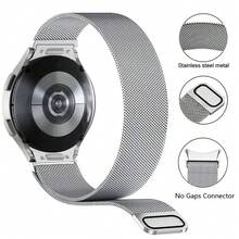 Dây đeo kim loại từ tính Milanese Loop bằng thép không gỉ nguyên bản 20mm, kích thước khoảng 9,25 inch, tương thích với Samsung Galaxy Watch 7 6 5 4 FE 40mm 44mm, không có khoảng trống, chỉ cần một cú nhấp chuột, vòng đeo tay từ tính Milanese Loop dành cho doanh nhân, tương thích với dây đeo đồng hồ thông minh Galaxy Watch 6 - than đen - Xem 6