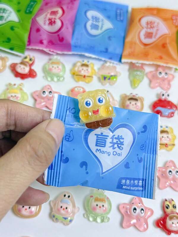 SPONGEBOB SpongeBob SquarePants, 30pcs/60pcs, Patrick Star, SpongeBob SquarePants And Mr. Krabs, Various SpongeBob SquarePants Mini Toys, Mysterious Blind Bags. Surprise Gifts, Party Gifts, Holiday Gifts, Small Gifts For Girls And Boys, Exquisite Gifts For Friends, Luminous Mini Models, Animation Models, Animation Peripherals, Big Star Luminous Blind Bags, Prizes, Small Gifts, Interesting Children's Blind Box Toys, Mysterious Blind Bags