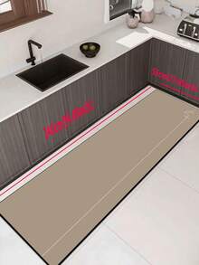 [HOT!!!]1pc Soft Rubber Kitchen Mat, 3.5mm Thick Kitchen Rug, Solid Color Cartoon Cat Minimalist & Cute Style Kitchen Absorbent Mat, Large Carpet That Can Be Self-Cut To Fit Kitchen Size, Surface Fabric Material, Middle Sponge Layer, Bottom Rubber Layer, Suitable For Kitchen Rugs, Kitchen Decor, Wedding Decor, Home Decor, Bathroom Mat, Entryway Mat, Laundry Room Mat, Hallway Carpet, Living Room Mat, Etc. - Multicolor - View 14